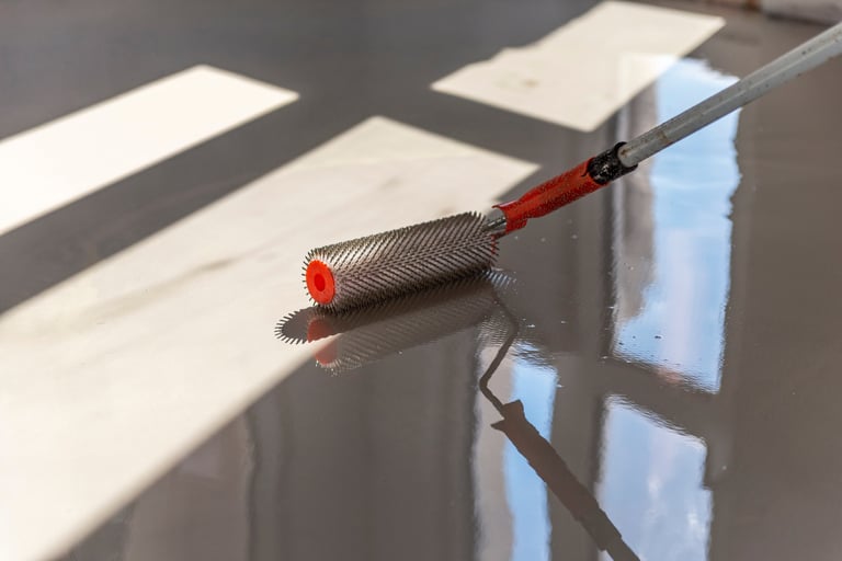 After: seamless epoxy finish